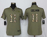 Women Nike Patriots 11 Julian Edelman Olive Camo Salute To Service Limited Jersey,baseball caps,new era cap wholesale,wholesale hats